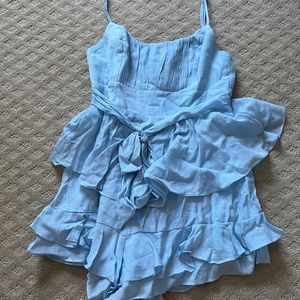 Hello Molly Baby Blue Romper
